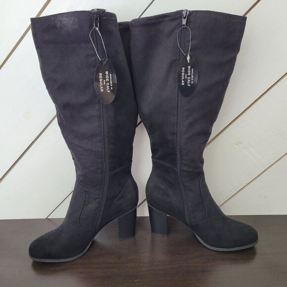 NEW Style & Co Addyy Womens 8.5 High Boots Wide Calf Textile Upper Man Made 5CT - Picture 4 of 10